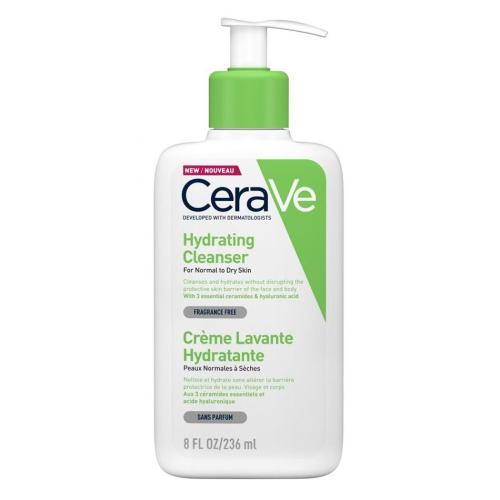 CeraVe Hydrating Cleanser Face & Body Cream for Normal to Dry Skin Ενυδατική Κρέμα Καθαρισμού Προσώπου, Σώματος για Κανονική & Ξηρή Επιδερμίδα 236ml